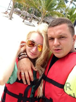 Евгения и Антон Гусевы на отдыхе в Доминикане